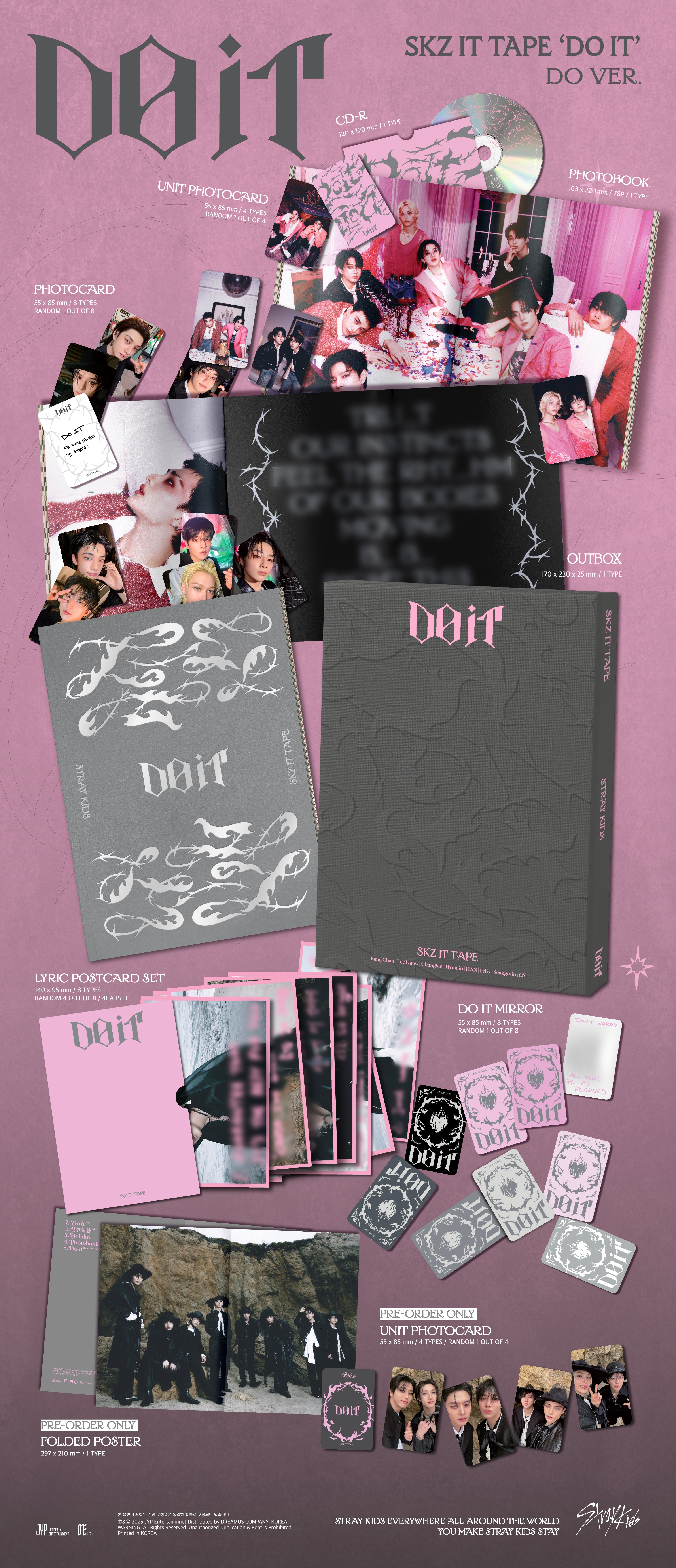 [PRE-ORDEN / EDICIÓN LIMITADA] Stray Kids (스트레이 키즈) SKZ IT TAPE 'DO IT' (DO VER.)