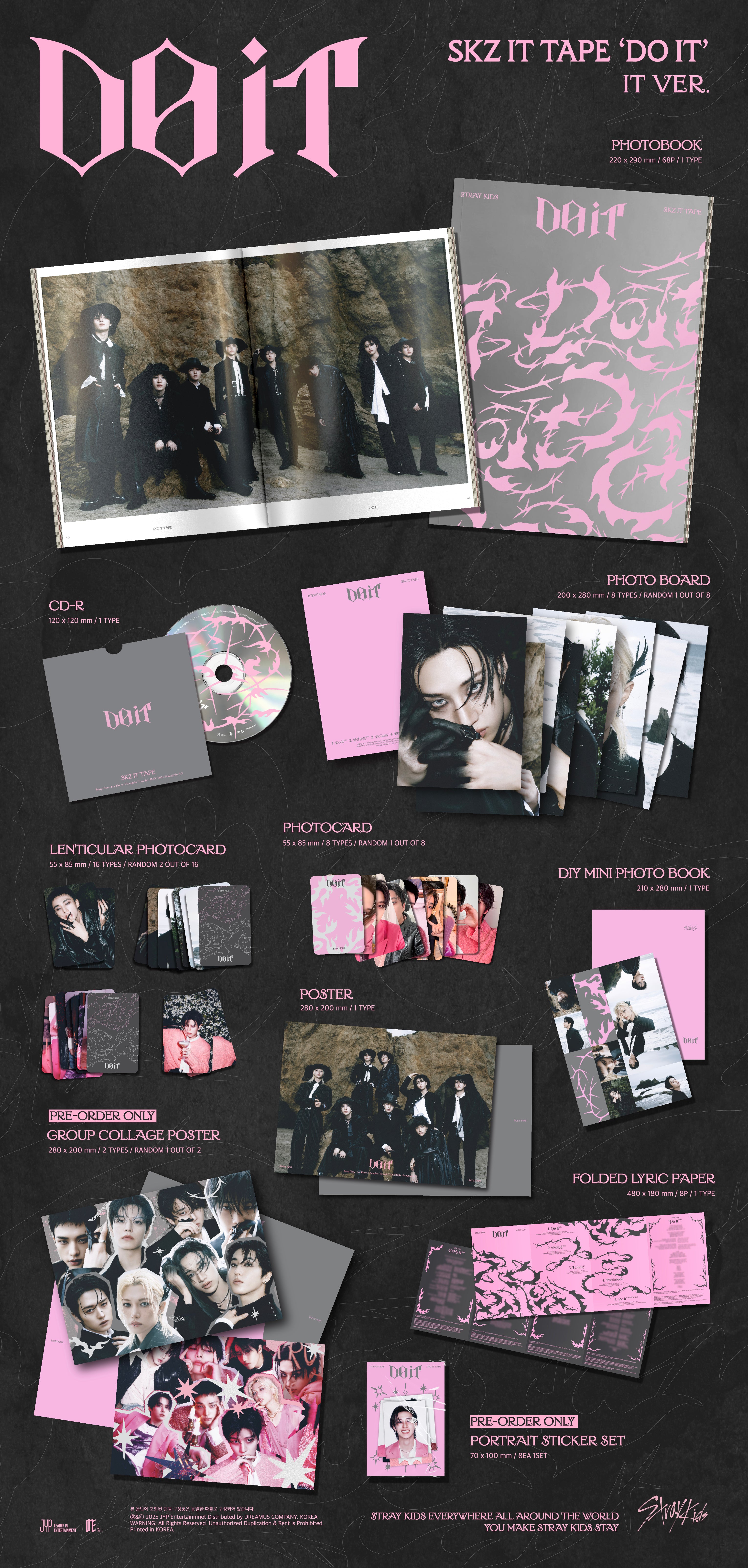 [PRE-ORDEN] Stray Kids (스트레이 키즈) SKZ IT TAPE 'DO IT' (IT VER.)