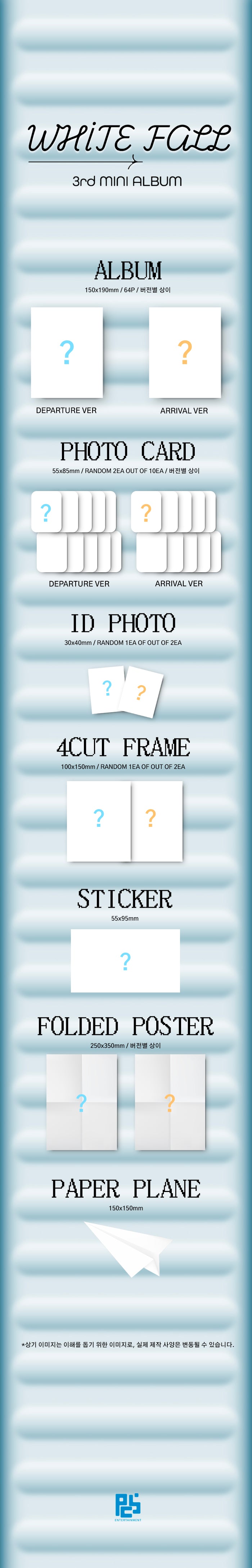 SEVENUS (세븐어스) 3rd Mini Album [White fall] (DEPARTURE & ARRIVAL VER.)