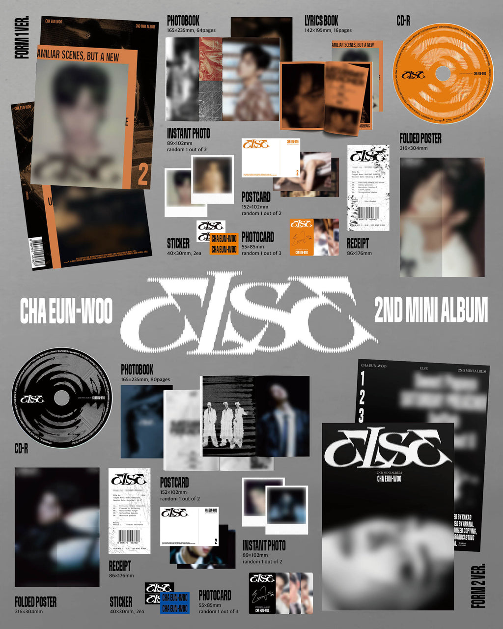 Cha Eun-woo (차은우) 2do mini álbum [ELSE] (FORMA 1 VER. / FORMA 2 VER.)