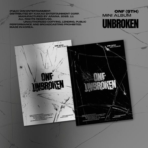 [PRE-ORDER] ONF (온앤오프) 9TH MINI ALBUM [UNBROKEN] (SILENCED / NO RETREAT VER.)