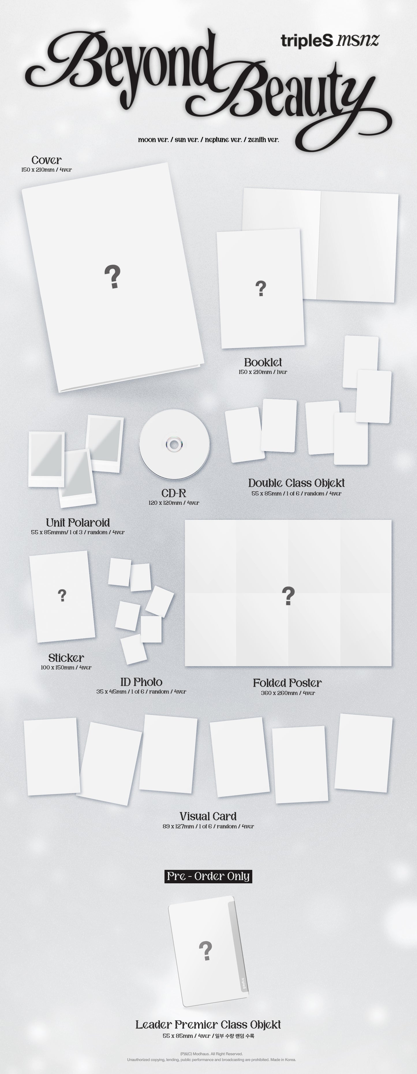 tripleS (트리플에스) Mini [msnz] (moon ver, sun ver, neptune ver, zenith ver)