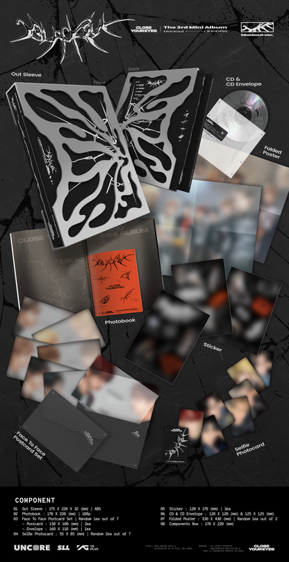 [PRE-ORDER] CLOSE YOUR EYES (클로즈유어아이즈) The 3rd Mini Album 'blackout' (blackout ver.)