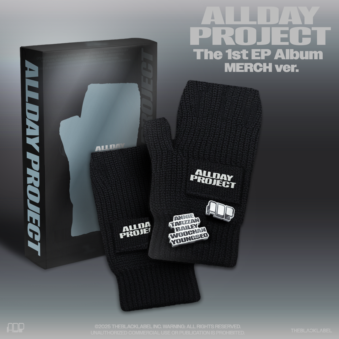ALLDAY PROJECT El primer EP 'ALLDAY PROJECT' Versión MERCH Versión GUANTES SIN DEDOS