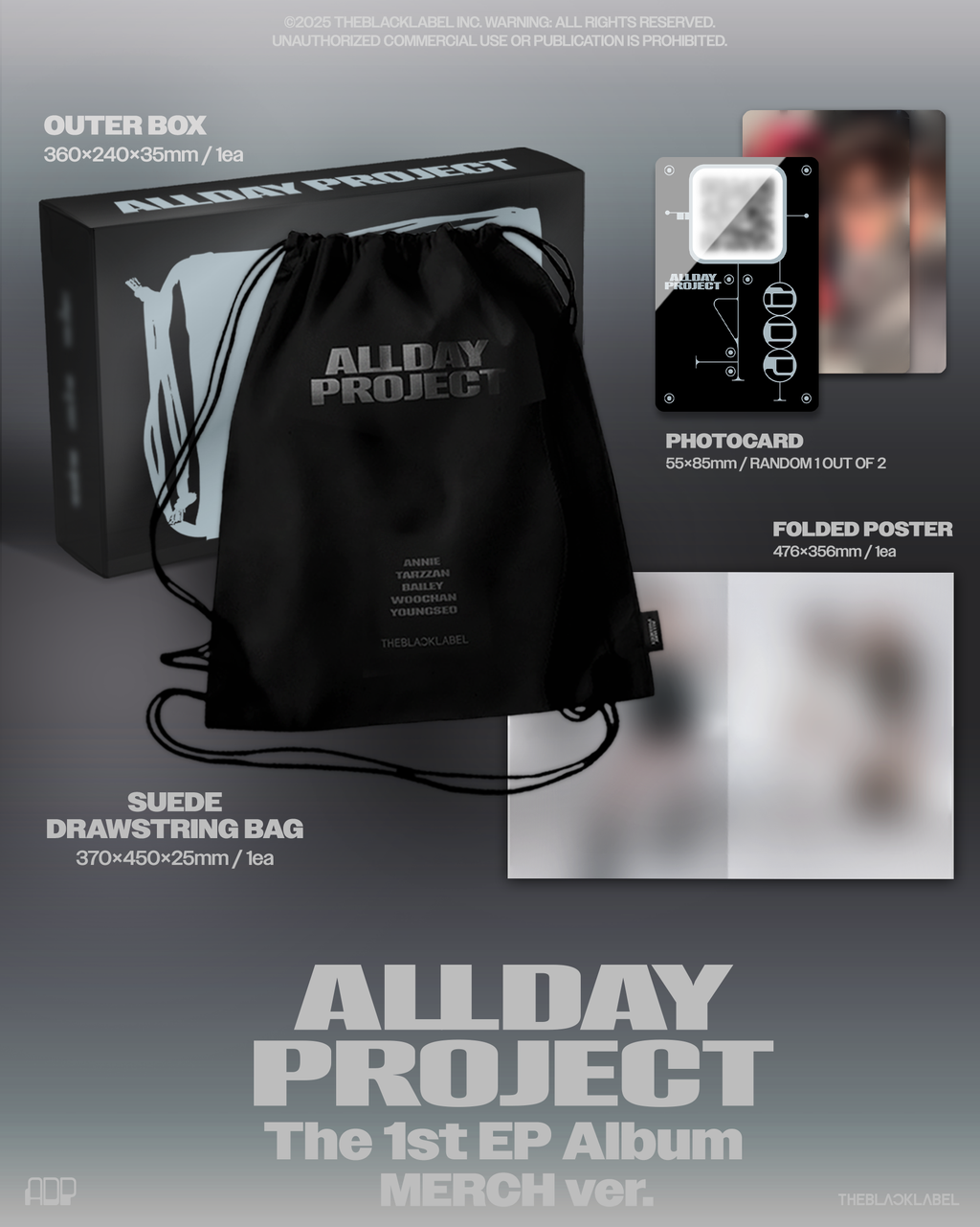 ALLDAY PROJECT El primer EP 'ALLDAY PROJECT' Versión MERCH Versión BOLSA CON CORDÓN