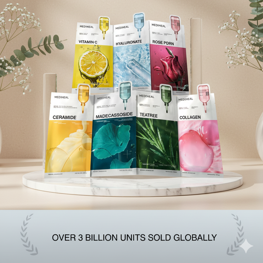 MEDIHEAL Essential Mask Sheet 10pcs – Choose 1 from 7 High-Performance Types