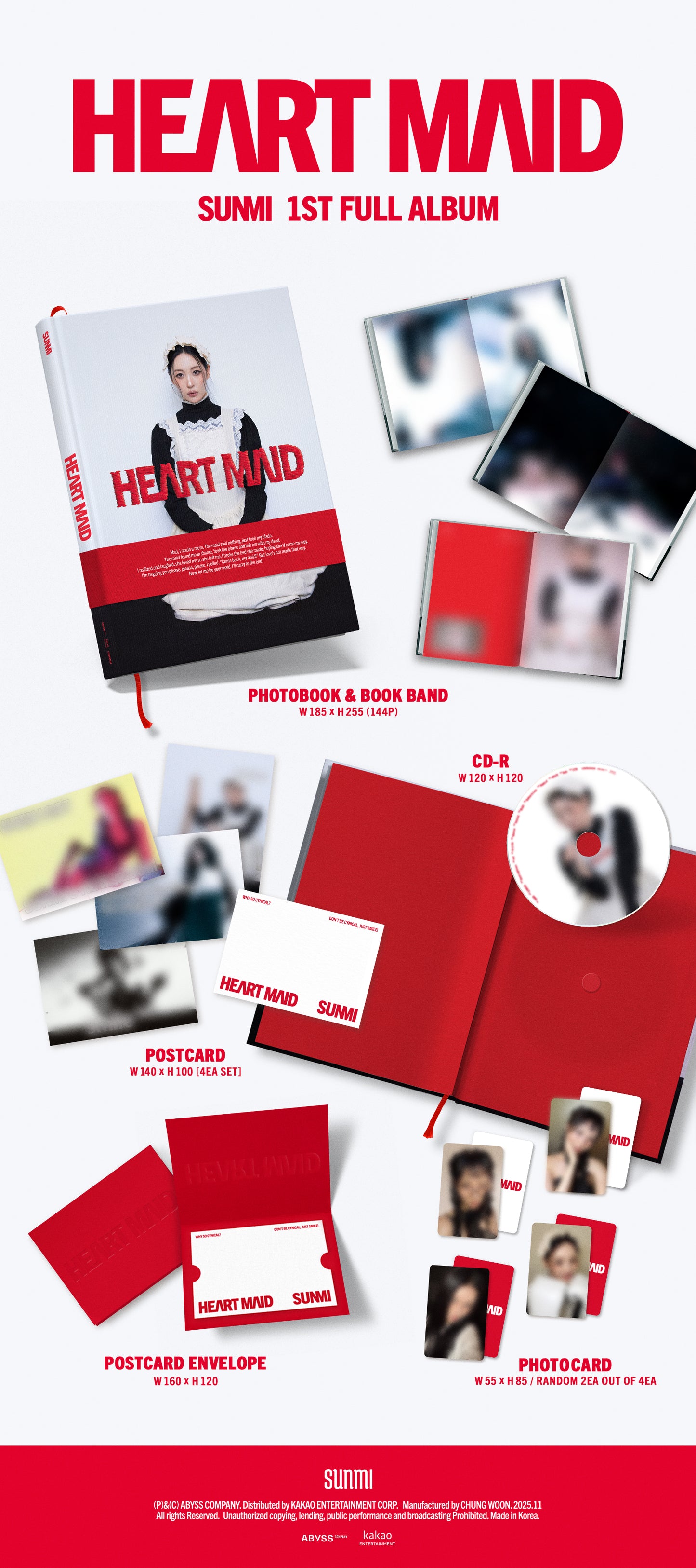 [PRE-ORDER] SUNMI 1st Full Album [HEART MAID]