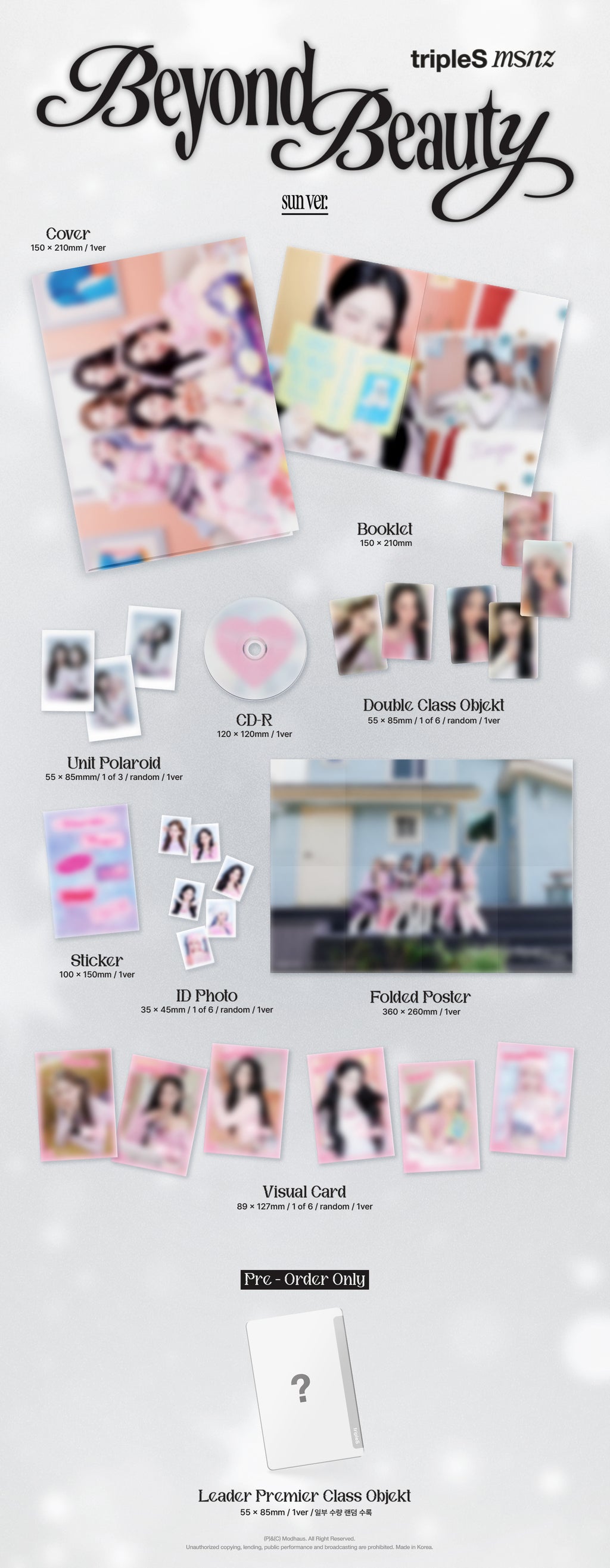 tripleS (트리플에스) Mini [msnz] (versión luna, versión sol, versión neptuno, versión cenit)