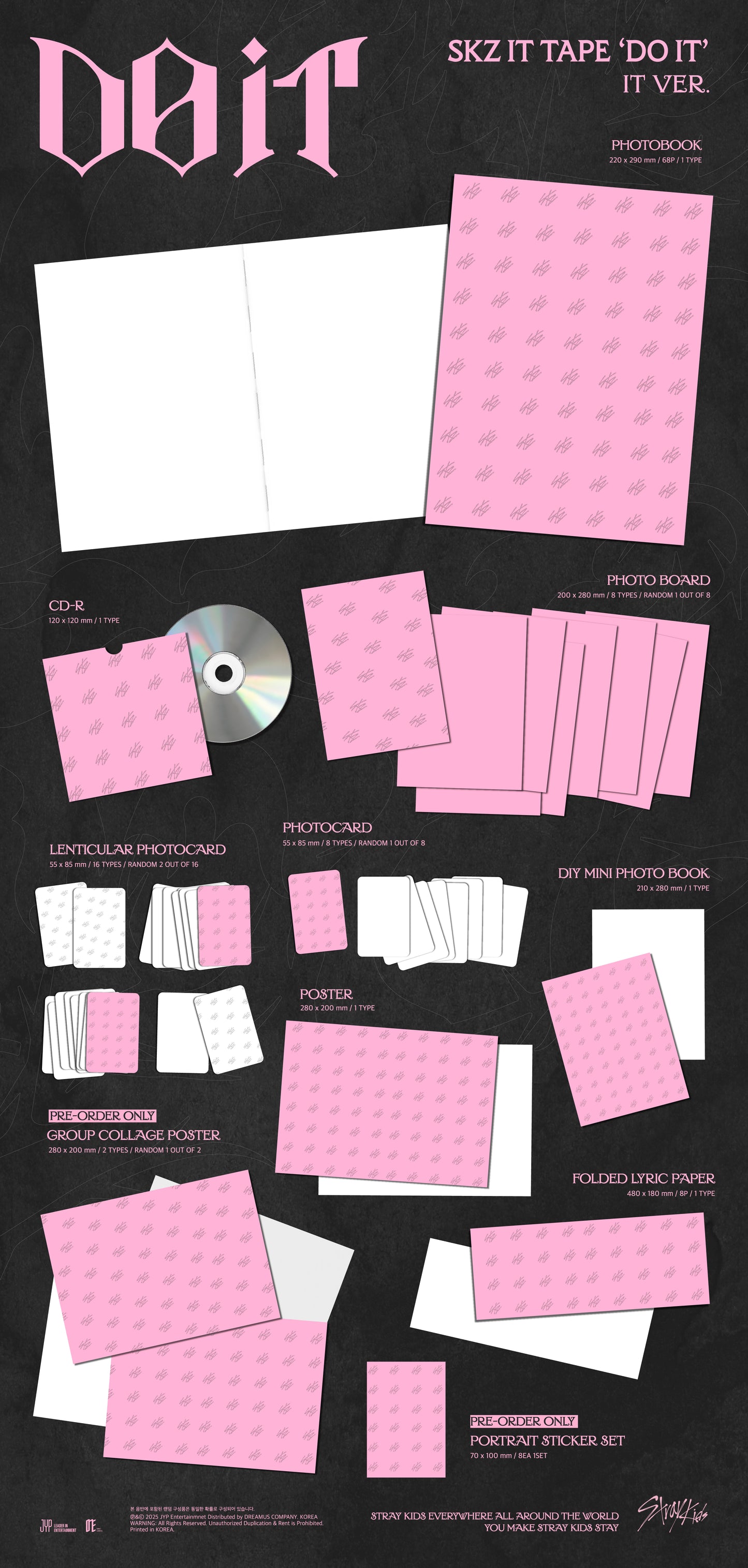 [PRE-ORDER] Stray Kids (스트레이 키즈) SKZ IT TAPE 'DO IT' (IT VER.)