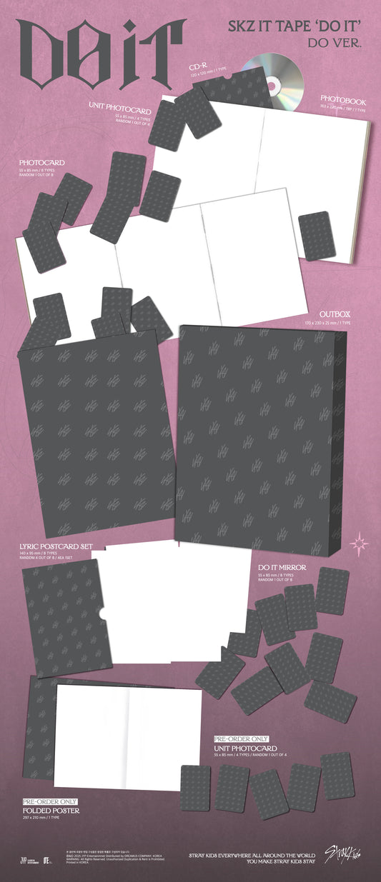 [PRE-ORDER / LIMITED EDITION] Stray Kids (스트레이 키즈) SKZ IT TAPE 'DO IT' (DO VER.)