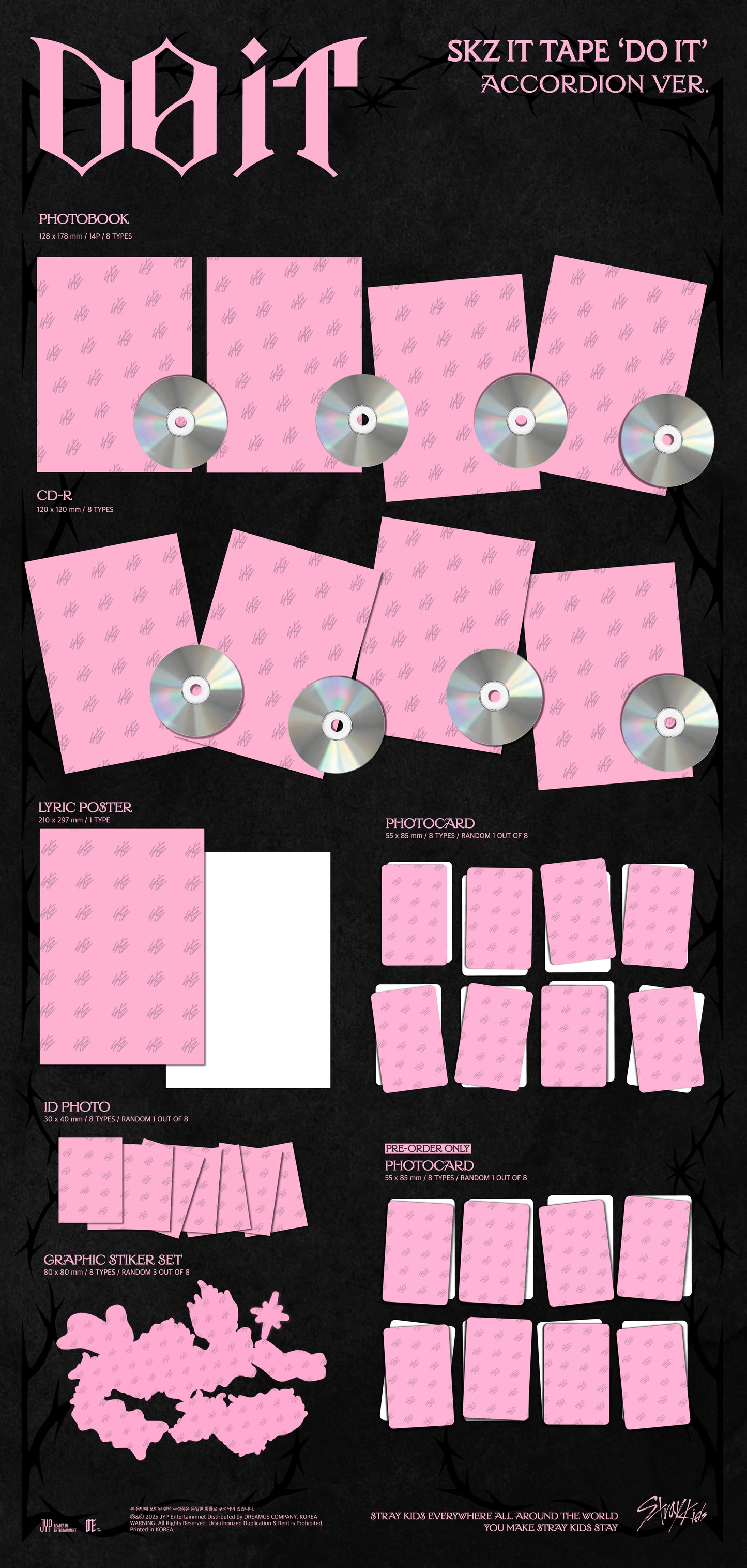 [PRE-ORDER] Stray Kids (스트레이 키즈) SKZ IT TAPE 'DO IT' (ACCORDION VER.)