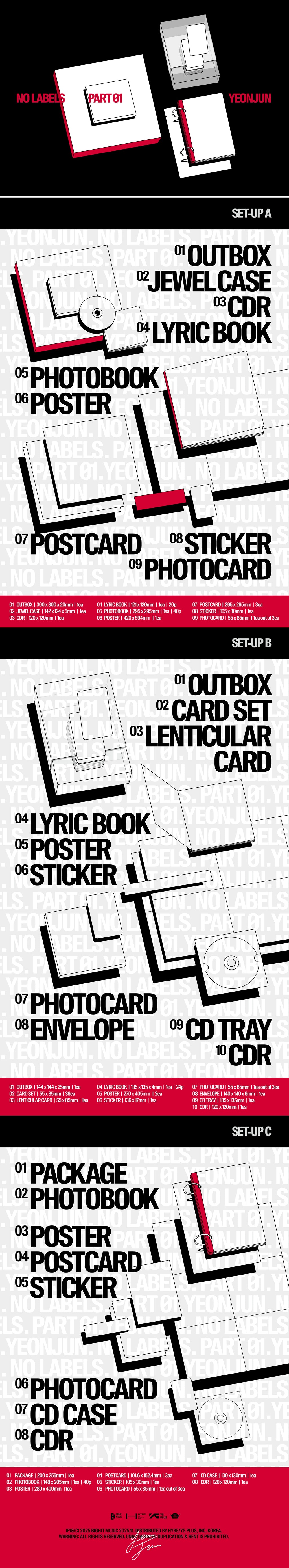 [PRE-ORDER] YEONJUN 'NO LABELS: PART 01' [Reservation Event Bonus]