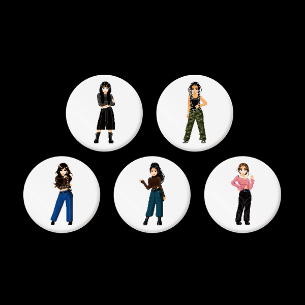 MEOVV (미야오) BURNING UP PIN BUTTON SET(5EA)