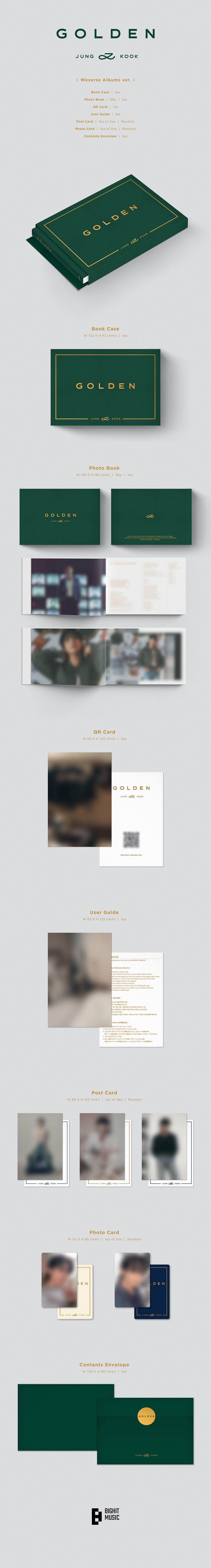 JUNG KOOK (정국) GOLDEN (versión de álbumes de Weverse)