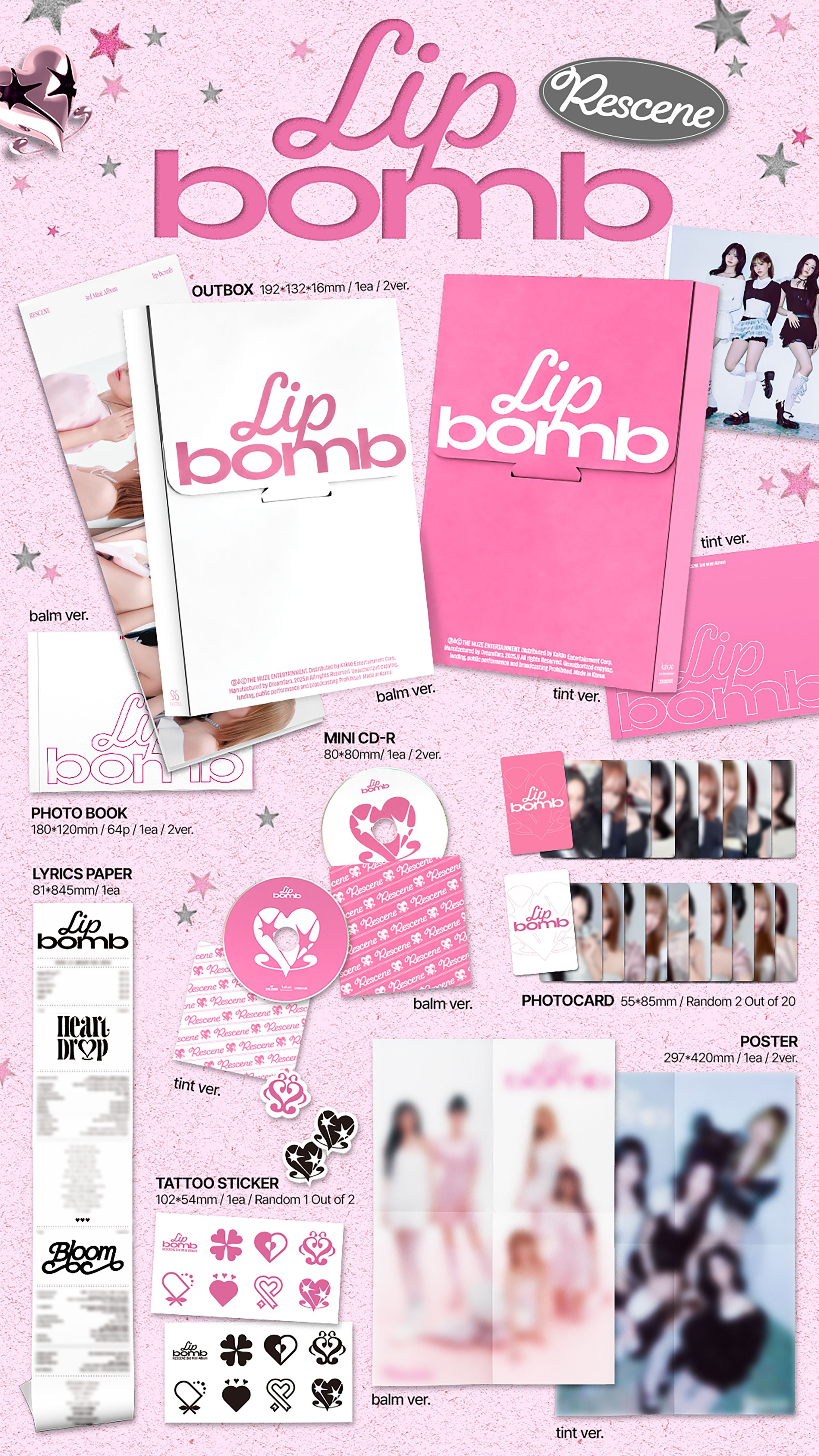 RESCENE The 3rd Mini Album [lip bomb] (tint ver. / balm ver.)