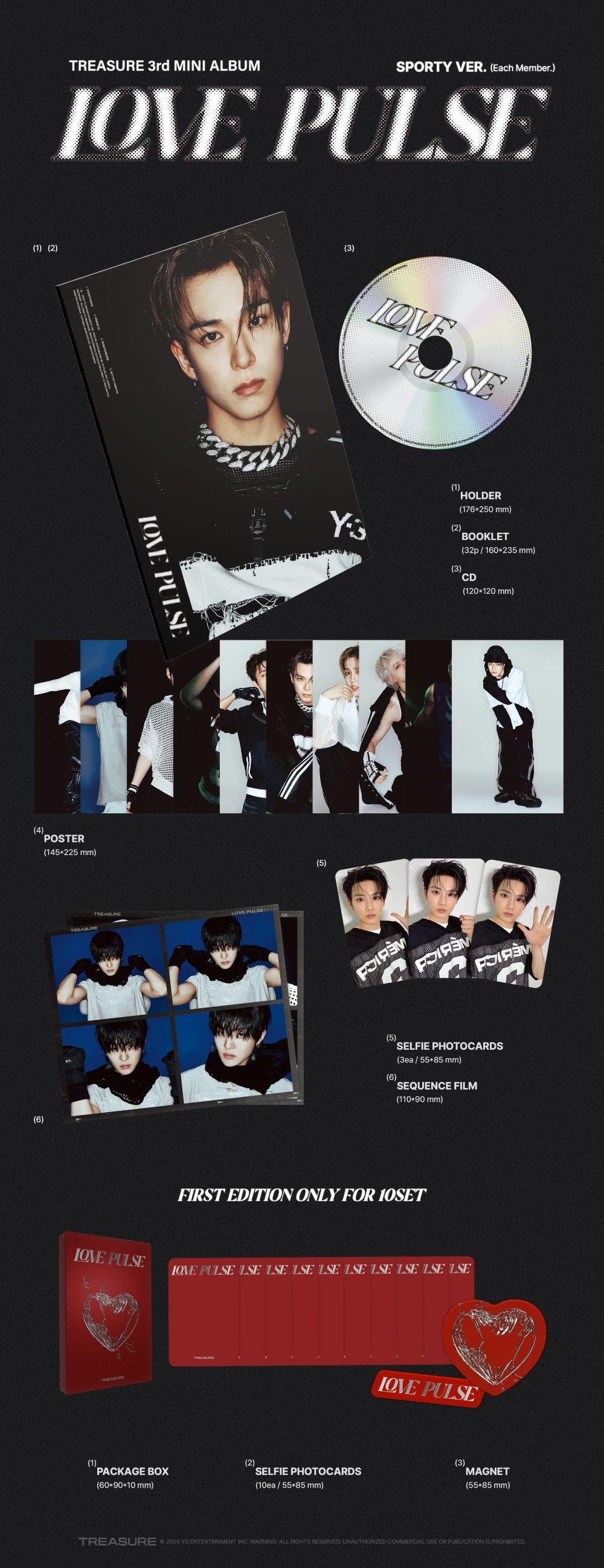 TREASURE (트레저) 3er MINI ÁLBUM [LOVE PULSE] (VERSIÓN DEPORTIVA)